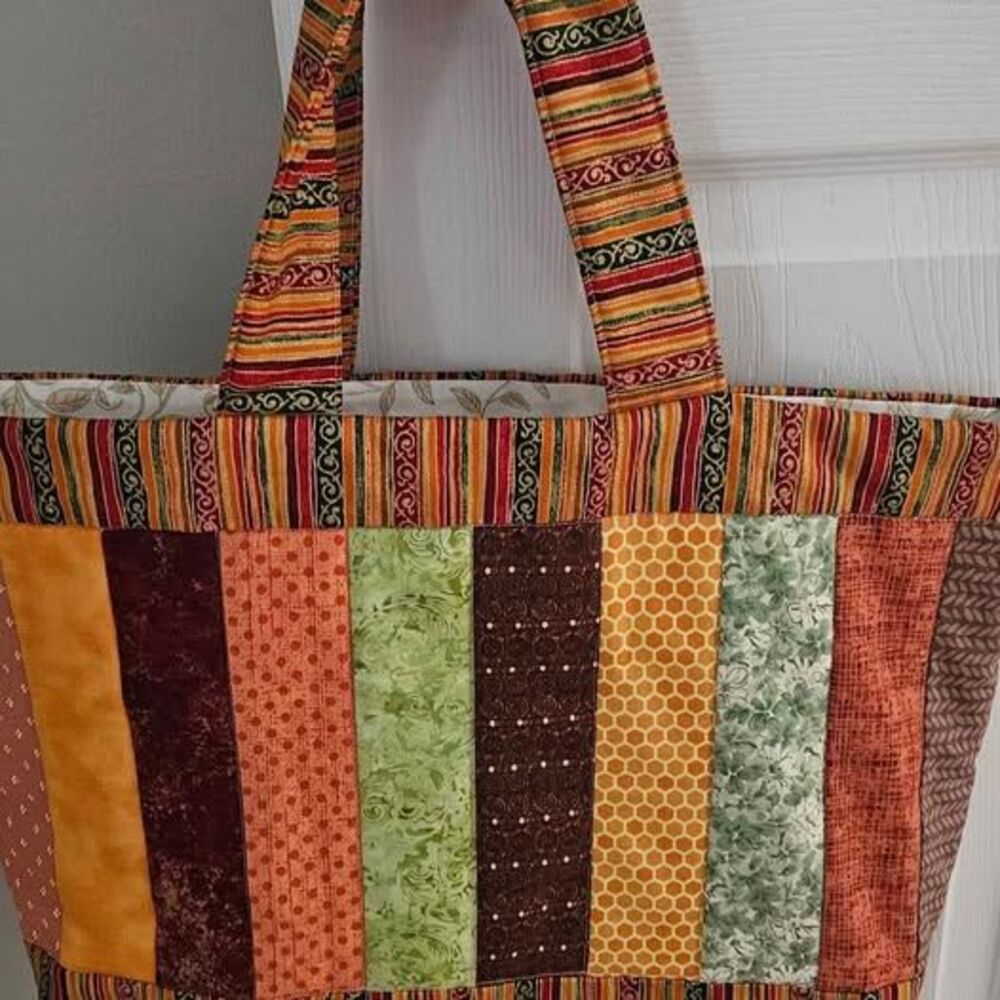 New handcrafted Mutli-color Medium quilted tote shoulder bag